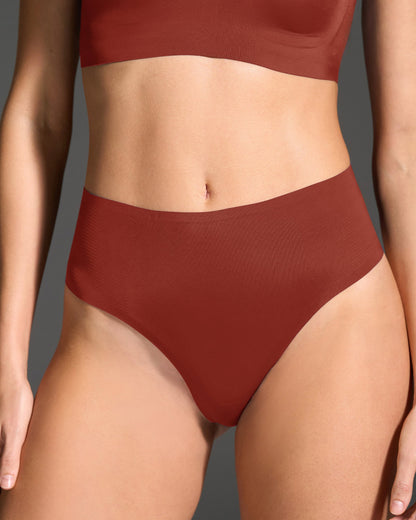 Fired Brick High Waisted Thong