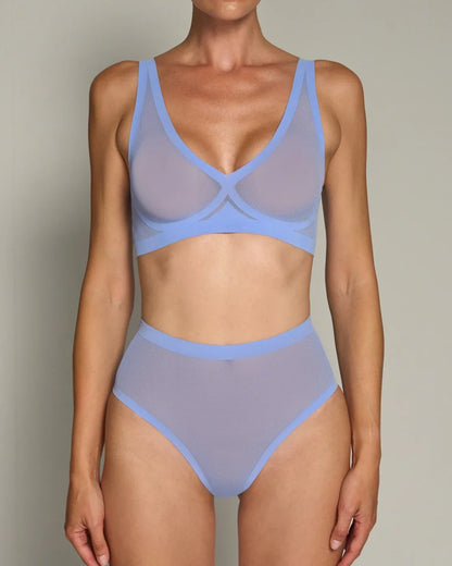 Jacaranda Mesh High Cut High Waisted