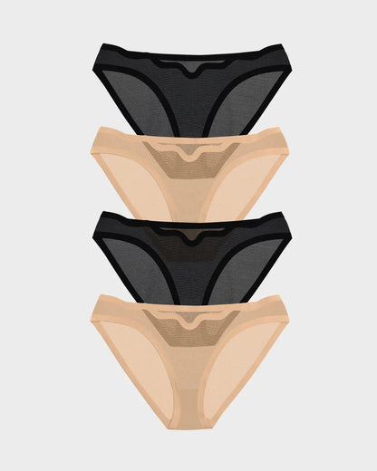 Black Truffle and Cookie Dough Lucy Bikini 4-Pack