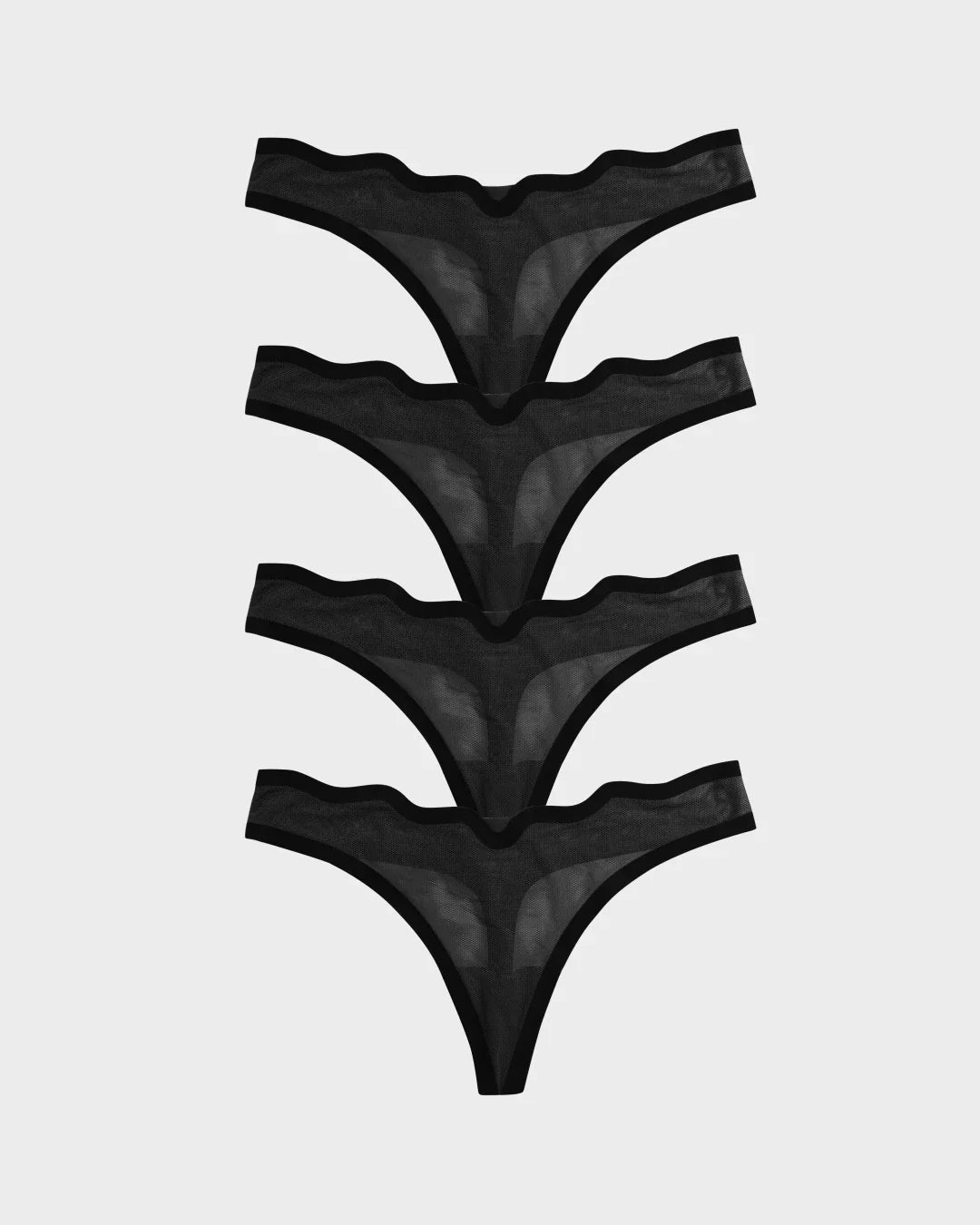 Black Truffle Lucy Thong 4-Pack