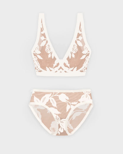 Madam Lux Sheer Bralette and Brief Set