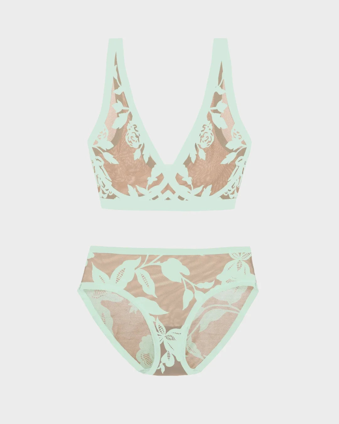 Madam Muse Sheer Bralette and Brief Set
