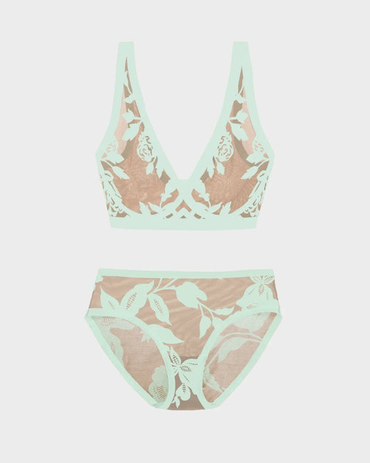 Madam Muse Sheer Bralette and Brief Set