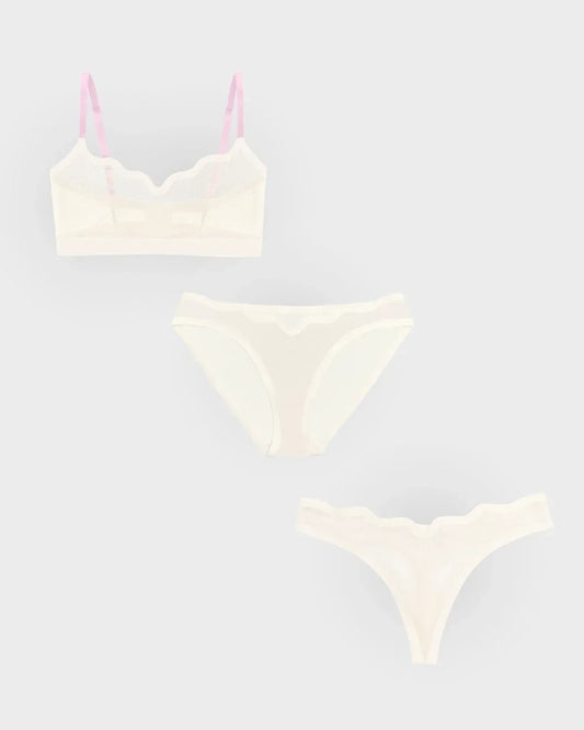 Lucy Bra Marshmallow, Bikini, and Thong