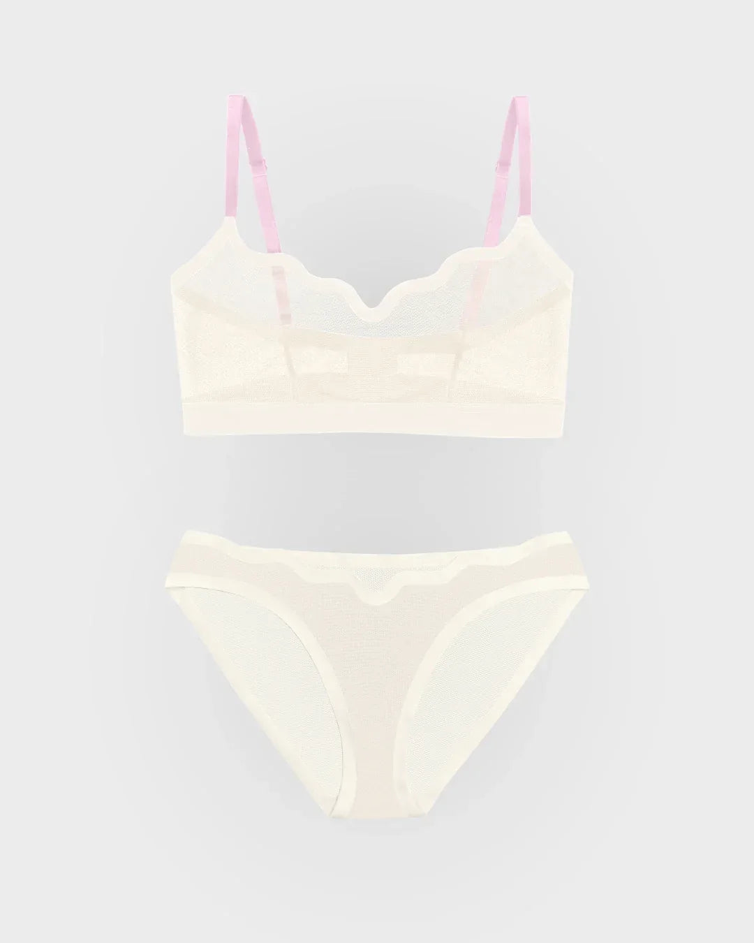Lucy Bra Marshmallow and Sheer Bikini Marshmallow
