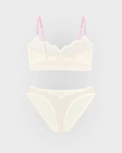Lucy Bra Marshmallow and Sheer Bikini Marshmallow