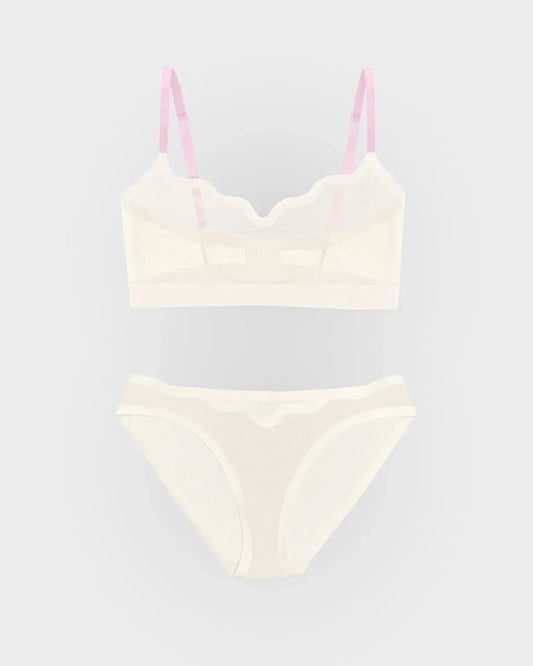 Lucy Bra Marshmallow and Sheer Bikini Marshmallow