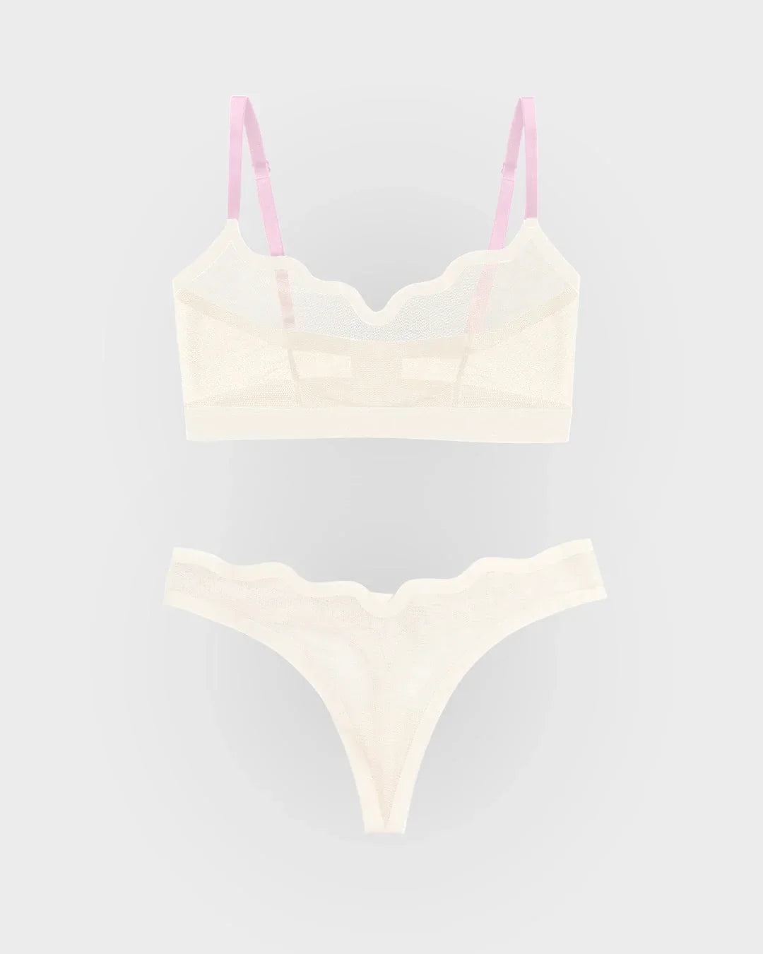 Lucy Bra Marshmallow and Sheer Thong Marshmallow