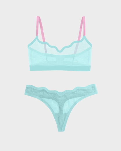 Lucy Bra Mint Jelly and Sheer Thong Mint Jelly