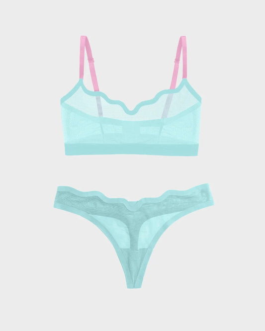 Lucy Bra Mint Jelly and Sheer Thong Mint Jelly