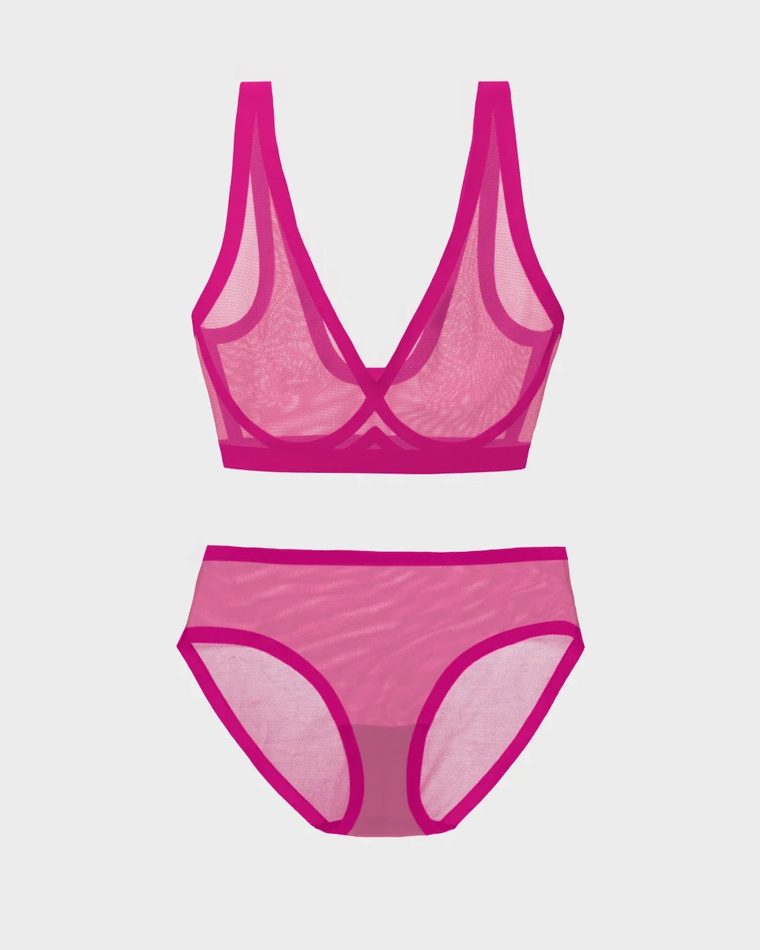 Neon Viper Sheer Bralette and Brief Set
