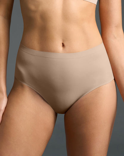 Nude Relief Bra and High-Waisted Set