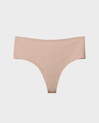 Nude Seamless High Waisted Thong