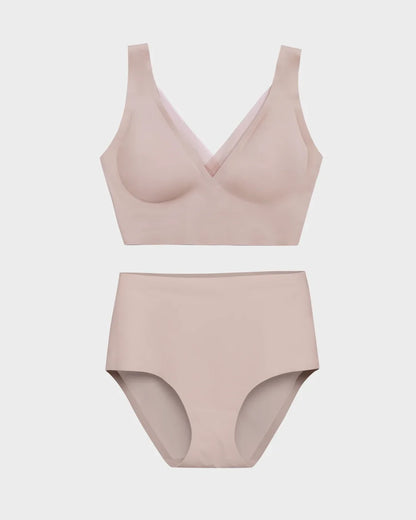 Nude Smoothing Bra and Highwaisted Set