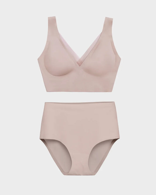 Nude Smoothing Bra and Highwaisted Set
