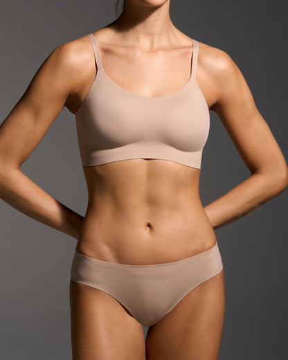 Nude Support Bralette and Brief Set
