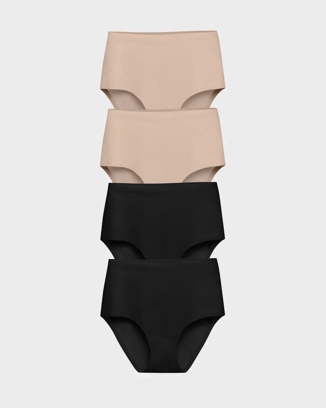 Nude and Black High Waisted 4-Pack