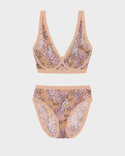 Parisian Sheer Bralette and High-Cut Set