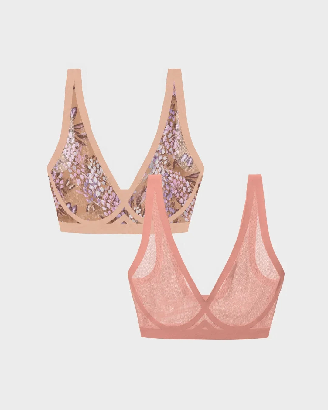 Parisian and Dusty Rose Sheer Bralette Bundle