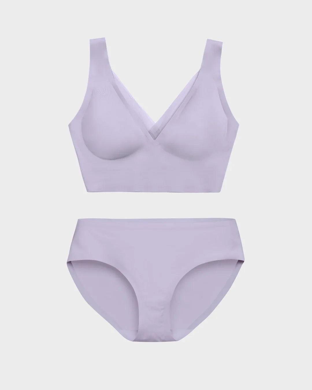Pastel Lilac Smoothing Bra and Brief Set