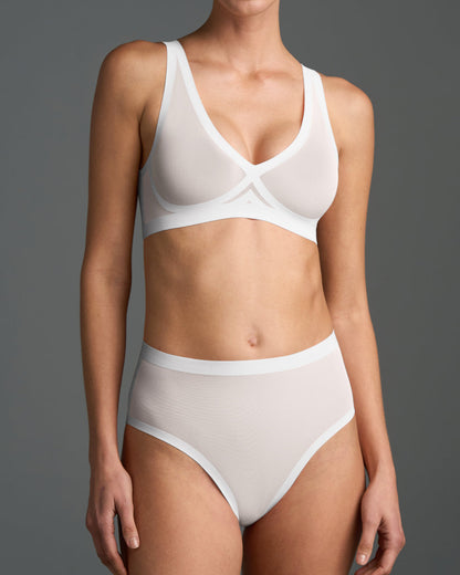 Pearl Sheer Bralette and High-Cut Set