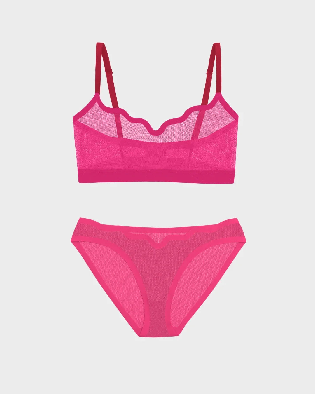 Lucy Bra Red Velvet and Sheer Bikini Red Velvet