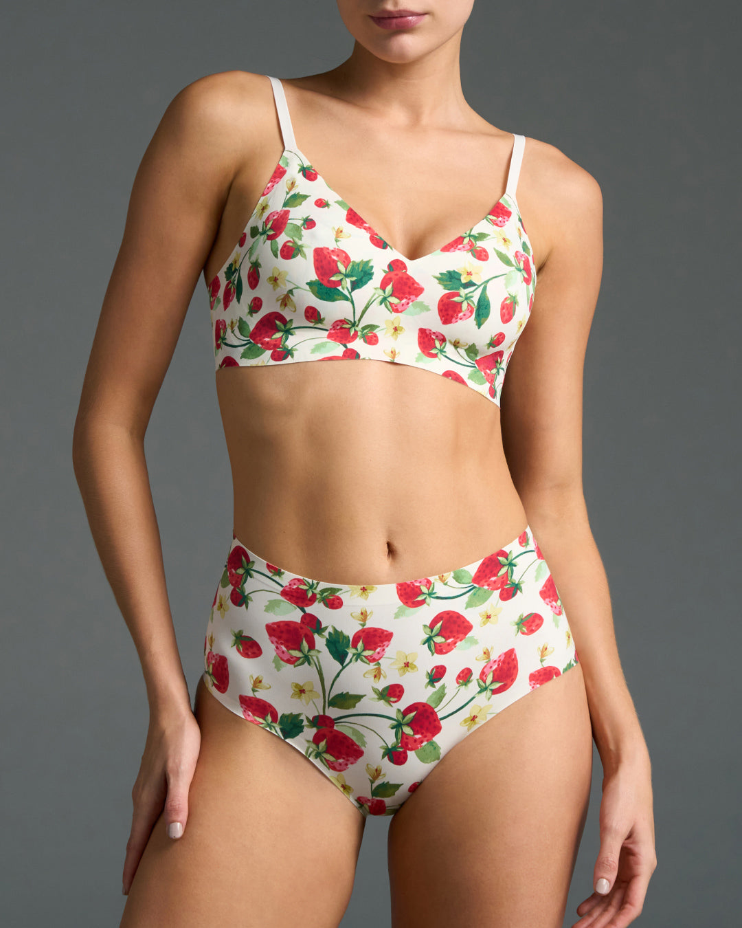 Strawberry Patch High Waisted